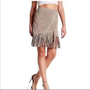 Tart Tan Fringe Skirt